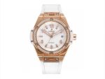 MS Factory Hublot Big Bang Rose gold steel case with White diamond Watch